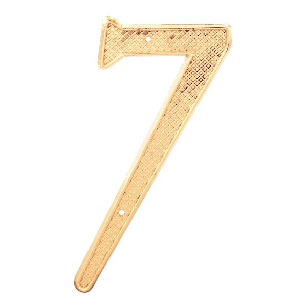 Primeline Tools 4 in. House Number 7, Diecast, Brass Finish, PK2 MP4287 - main