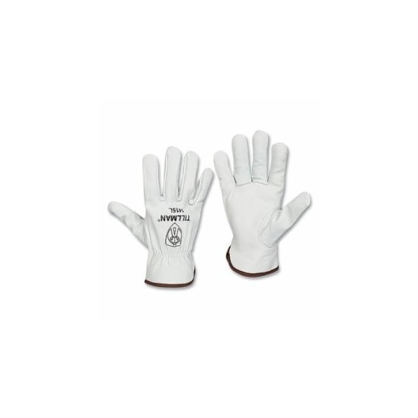 Tillman Drivers Gloves, Small, Cotton Stitching/Top Grain Goatskin Palm/BOH, Unlined, Pearl, 12PK 724-1415S - main
