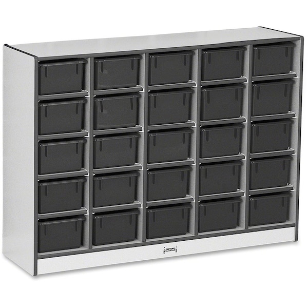 Jonti-Craft Rainbow Accents 25 Cubbie-Tray Mobile Storage, with Trays, Black 0426JCWW180 - main