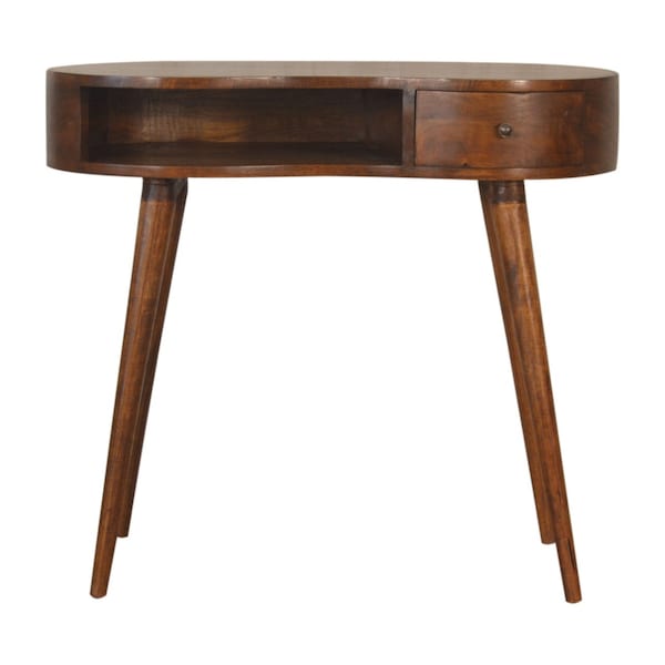 Homeroots 35" Brown Solid Wood Writing Desk 723453 - main