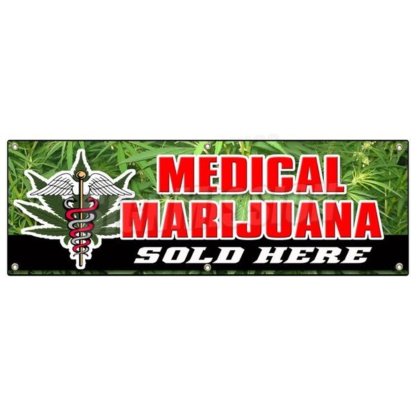 Signmission Medical Marijuana For S, 24 Inch x 72 Inch, Banner B-72 Medical Marijuana For S - main