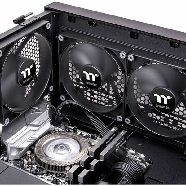 Thermaltake CT120 PC Cooling Fan, Daisy-Chain Design, 120 mm Hydraulic Bearing Fan, 2PK CLF147PL12BLA - main