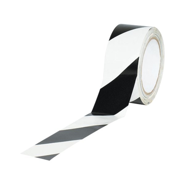 Partners Brand Tape Logic Striped Vinyl Tape, 7.0 Mil, 2" x 36 yds., Black/White, PK24 T9236BW - main