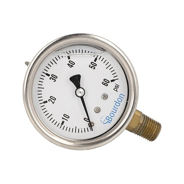 Bourdon Pressure Gauge, 1/4 in NPT, Bottom Location MAX3-D52.H19 - main