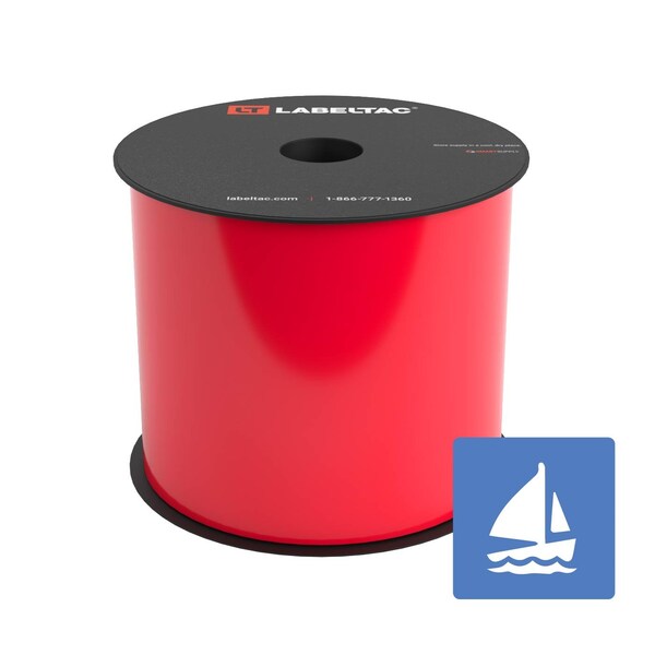 Labeltac Marine Supply 4in x 150ft LT4/Pro X, Red LT404MN - main