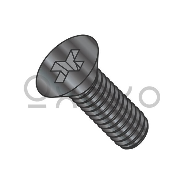 Oxoxo 10-32x1/2 MS51960, NASM51960 Phil Flat Machine Screw Fine F/T 300 Series S/S DFAR Black Ox, 2000PK 609697 - main