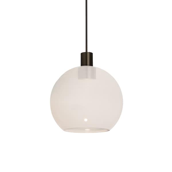 Besa Lighting Newton 6 Cord Pendant, Milky White, Bronze Finish, 1x3W LED 1XT-NEWTON6MW-LED-BR - main