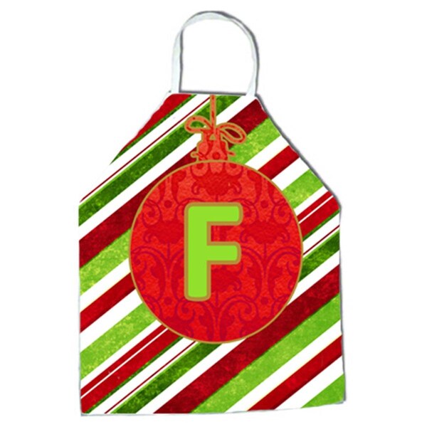 Carolines Treasures Christmas Oranment Holiday Initial Letter F Apron CJ1039-FAPRON - main