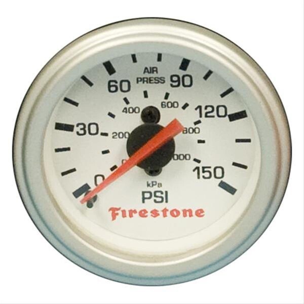 Firestone Face Single White Replacement Pressure Gauge, White FIR9181 - main