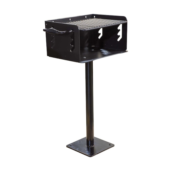 Leisure Craft Surface Mount Black Enamel Outdoor Grill, Black LC120-STD-SM - main