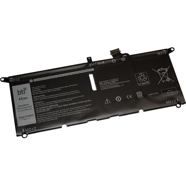 Battery Technology BTI Battery - For Notebook - Battery Rechargeable - 5921 mAh - 45 Wh - 7.6 V DC HK6N5-BTI - main
