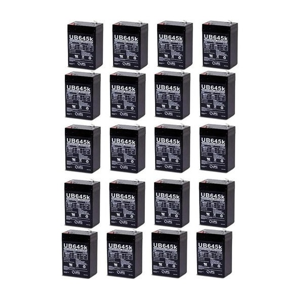 Upg UB645-F1 6V 4.5Ah F1 AGM Rechargeable Batteries, 20PK D5733 - main