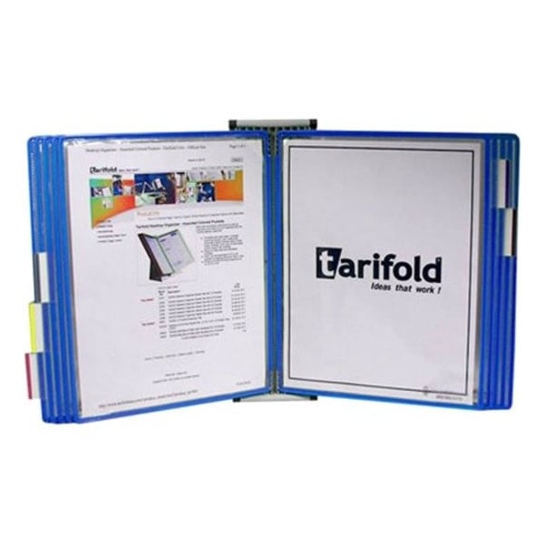 Tarifold Document Wall Display Unit, 10 Blue Pocke W211 - main