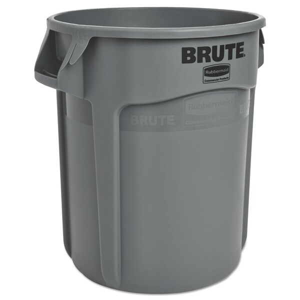Rubbermaid Vented Round Brute Container, 20 Gal, Gray FG262000GRAY - main