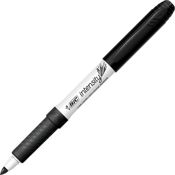 Bic Intensity Dry Erase Marker, Fine Point, Low Odor, Black, 12PK GDE11-BK - main