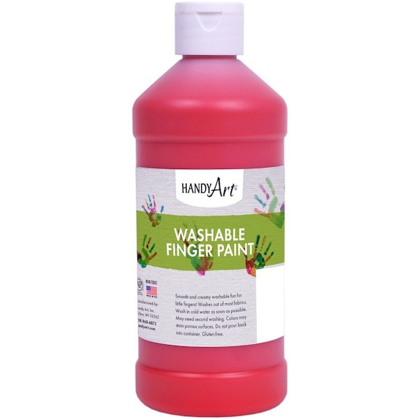 Handy Art Washable Finger Paint, Red, 16 oz., PK6 241-020 - main