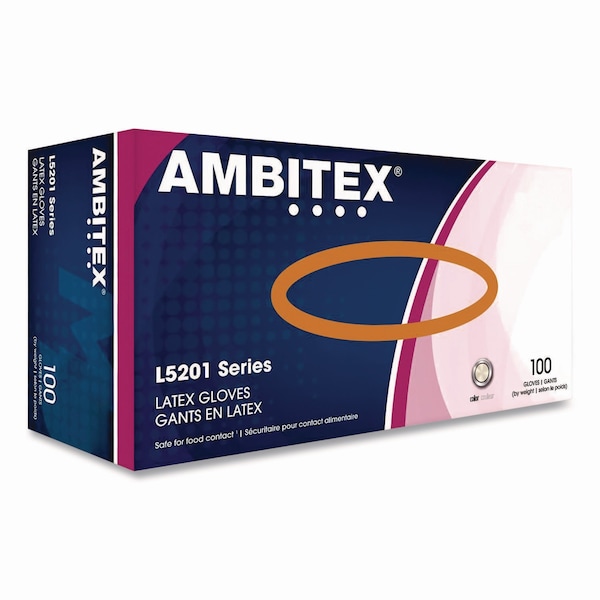 Ambitex V5201 Series Powder-Free Vinyl Gloves, 3 mil, Small, Clear, 100PK VSM5201 - main