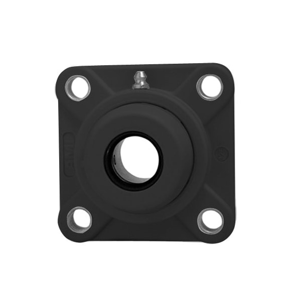 Ami Bearings SINGLE ROW BALL BEARING - 35MM NARROW SET SCREW BLACK 4-BOLT FLANGE OPN COV BS BFPL7CB - main