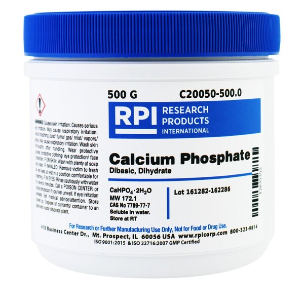 Rpi Calcium Phosphate, Dibasic, Dihydrate, 500 Grams C20050-500.0 - main