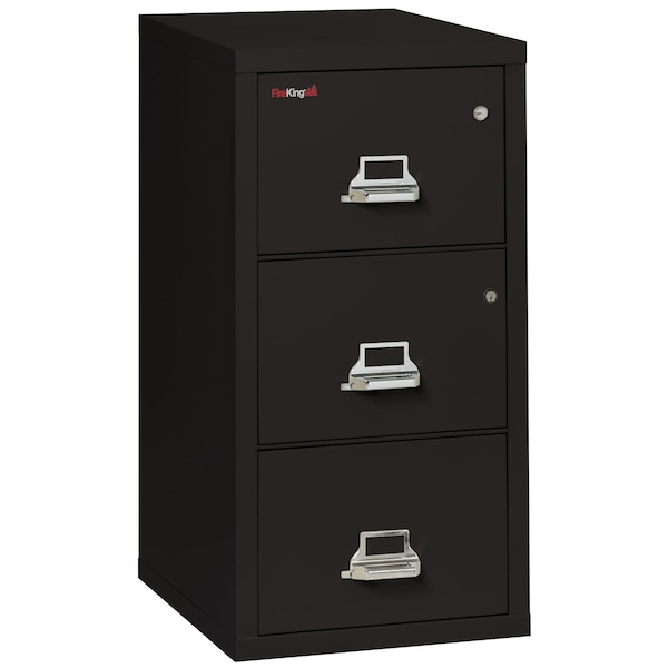 Fireking 3 Drawer, 1 Hr Fire Rated, Vertical, 31" Legal, Safe-In-A-File Black 3-2131-CBLSF - main