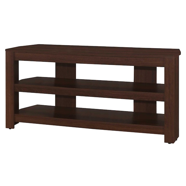 Homeroots 42in Dark Brown Open Shelving TV Stand 355704 - main