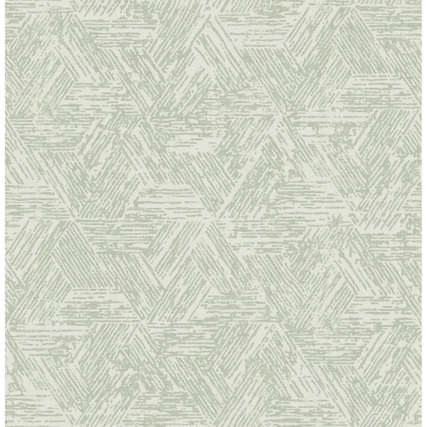 A-Street Prints Retreat Sea Green Quilted Geometric Wallpaper 4122-27035 - main
