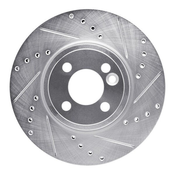 Dynamic Friction Co DFC Brake Rotor - Drilled and Slotted - Silver 631-32006R - main