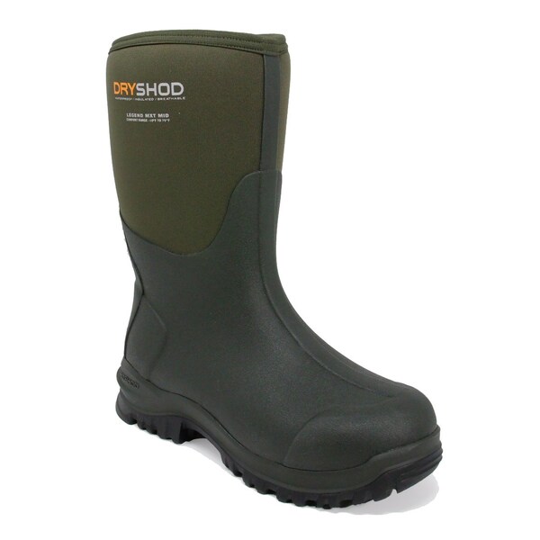 Dryshod Men's Legend MXT Rubber Boots, Waterproof, Mod Calf, Moss, Pull-On, Size 9 LGX-MM-MS-009 - main