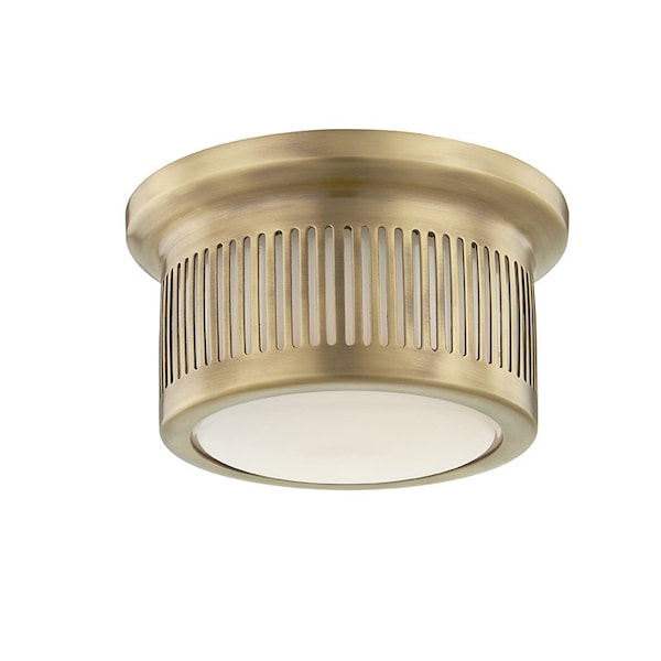 Hudson Valley Lighting Bangor 1 Light Flush Mount 6 In. Aged Brass 1440-AGB - main