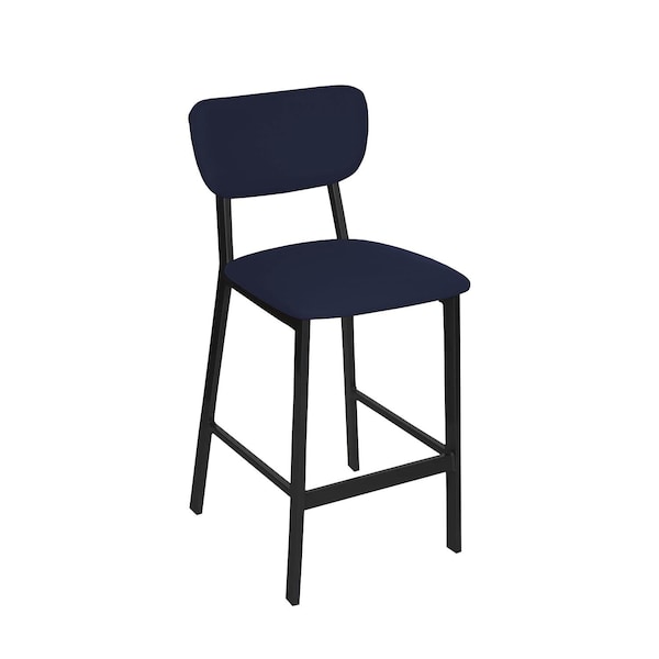Bfm Seating Hamilton Side Barstool, Grade 3 Vinyl Seat & Back - Steel Frame - Sand Black Finish JS10B2014-2014SB - main