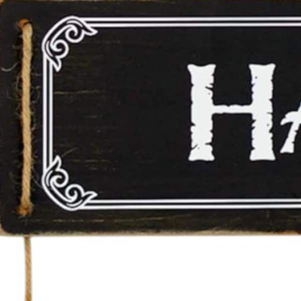 Homeroots 14" X 12" Black And White Inspirational Text Wood Wall Decor 636035 - main