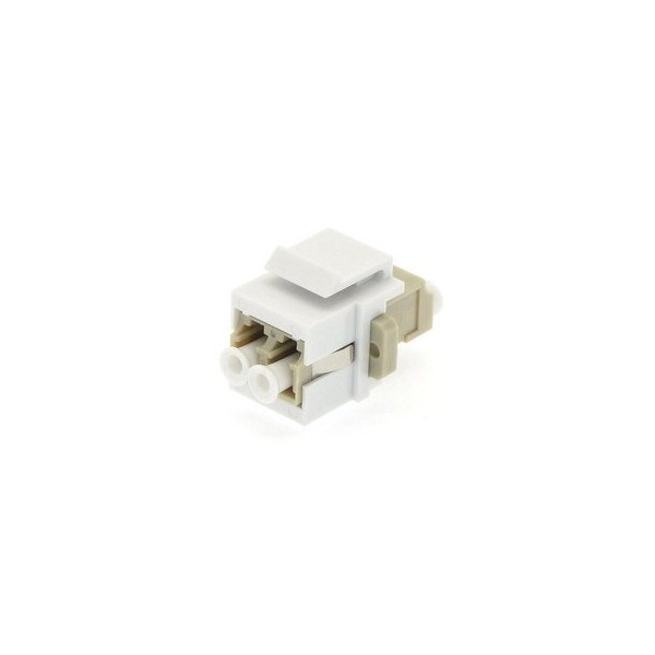 Cable Wholesale LC/UPC Keystone Coupler, Multimode, Duplex, Gray Body 30LC-LC201 - main