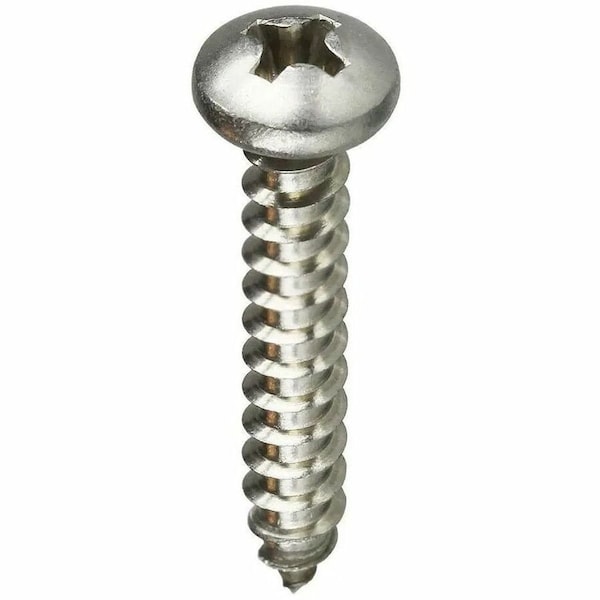 Dottie Sheet Metal Screw, #6 x 1-1/2 in, 18-8 Stainless Steel Pan Head Phillips Drive, 100 PK PHSMSS6112 - main