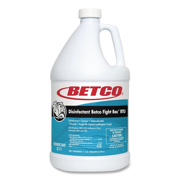 Betco Fight Bac RTU Disinfectant, Citrus Floral Scent, 1 gal Bottle 3110400 - main