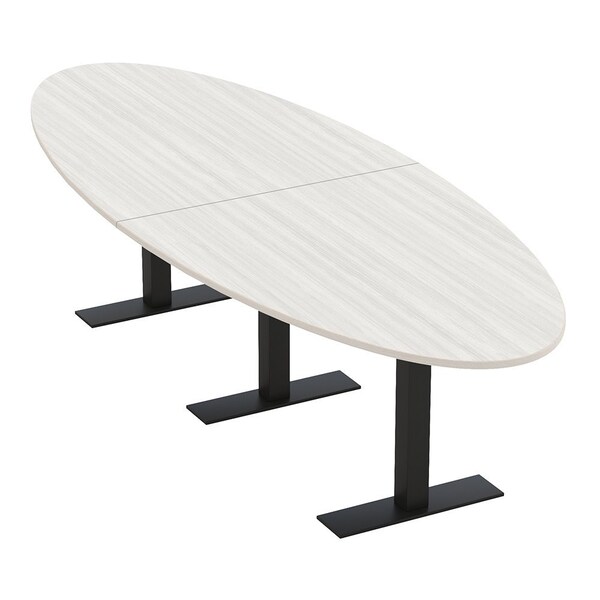 Skutchi Designs 8 Person Conference Table With Power Unit | 10' Oval Table | Harmony Series HAR-OVL-48X120-T.BK-WA7976-NA - main