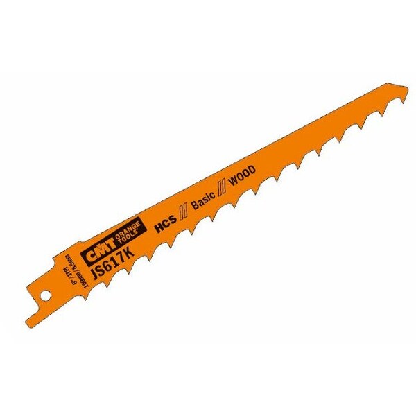 Cmt RECIPROCATING SAW BLADES for WOOD (HCS) 6inx 3TPI (5-PCS.) JS617K-5 - main