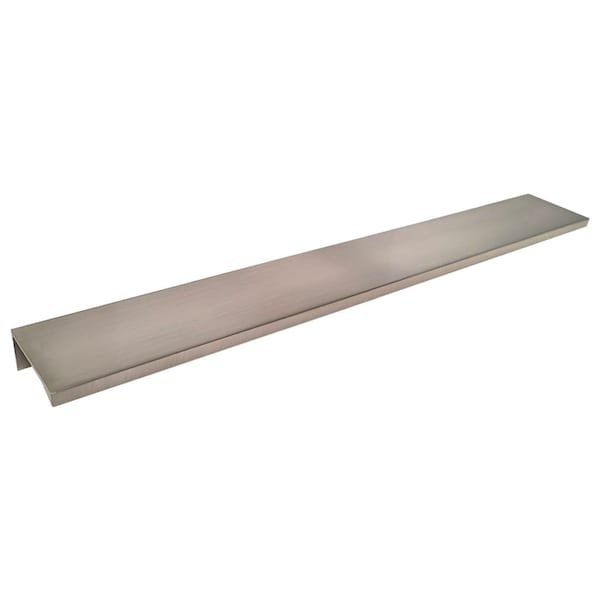 Pride Industrial 12in Aluminum Tab Cabinet Pull with 5-2/5in Center to Center 3 Holes Satin Nickel Finish P1812SN - main