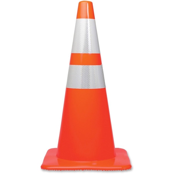 Tatco 28" Traffic Cone, 28" H, Orange Silver TCO25900 - main