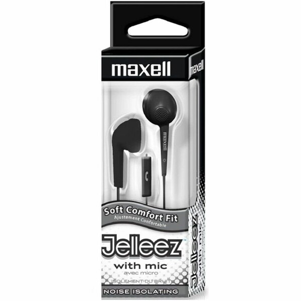 Maxell JELM-BK JELLEEZ EB BLACK W/ MIC WIRED 3.5MM 191569 - main