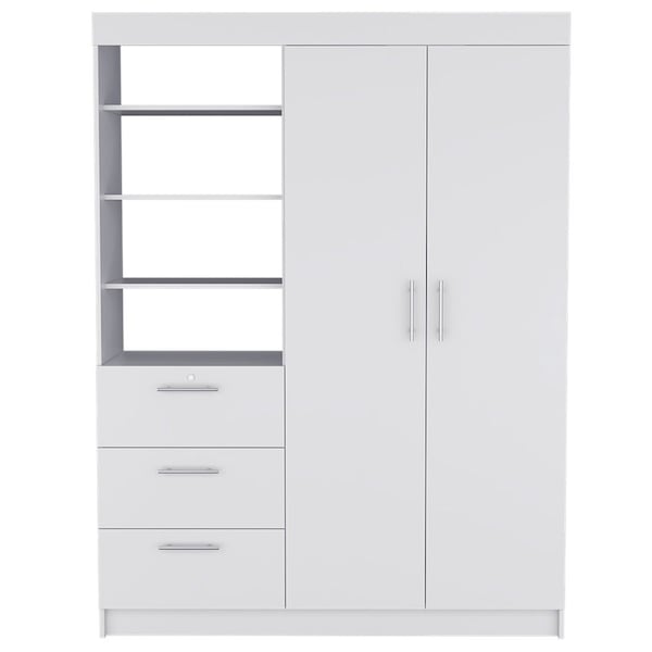 Homeroots 59" White Three Drawer Combo Dresser 524965 - main