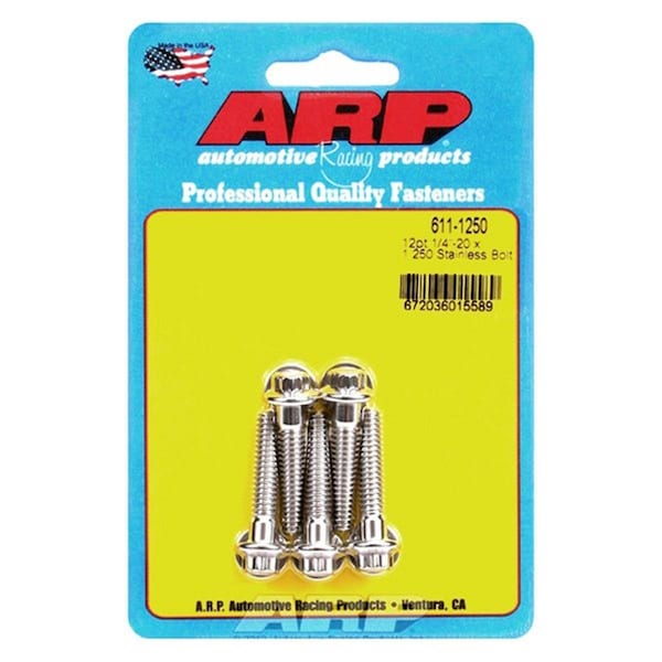 Whole-In-One 611-1250 0.25-20 x 1.25 in. Stainless Steel 12 Point Bolt Kit - Set of 5 WH3618257 - main