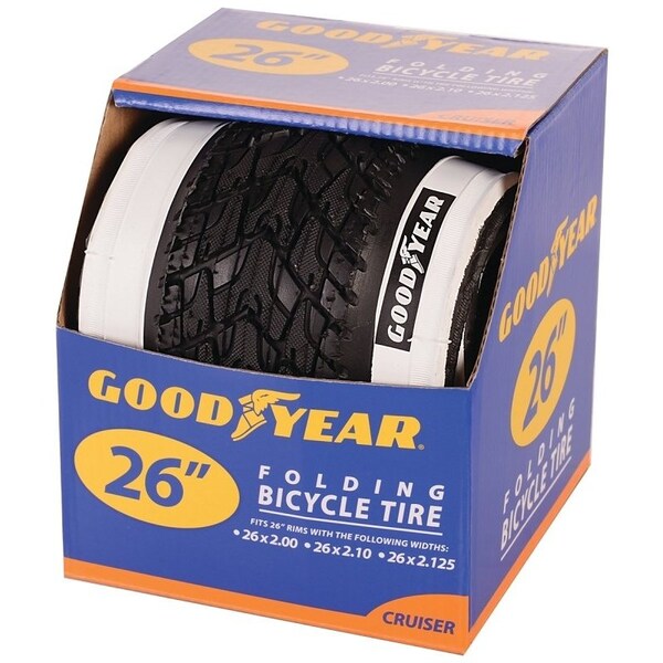 Kent 91061 Cruiser Tire, Folding, White, For 26 x 2 to 210 to 218 in Rim 91124 - main