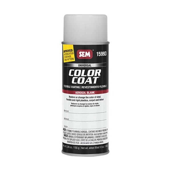 Sem Color Coat Aerosol Blank, 16 oz, Use With: Vinyl and Plastic Refinishing 15993 - main