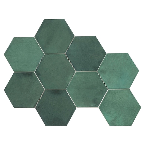 Andova Tiles Jenae 4-in. x 5-in. Zellige Hexagon Glossy Ceramic Wall Tile (5.38 Square Feet Per Box) ANDJEN1343 - main