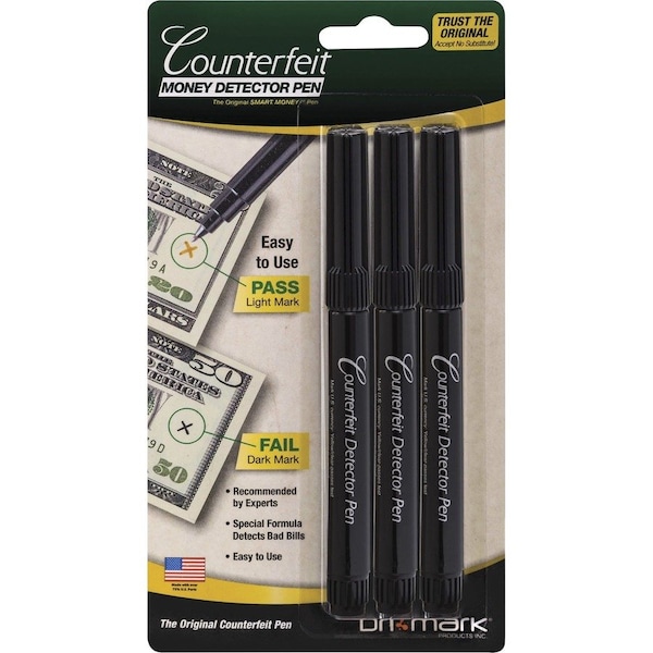 Dri Mark Products Inc PEN, DETECTOR, COUNTERFT, 3-PK, PK3 DRI3513B - main