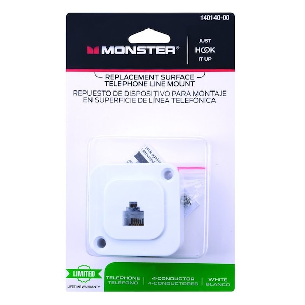 Monster Cable Just Hook It Up 1-Jack Phone Jack Surface-Mount 140140-00 - main