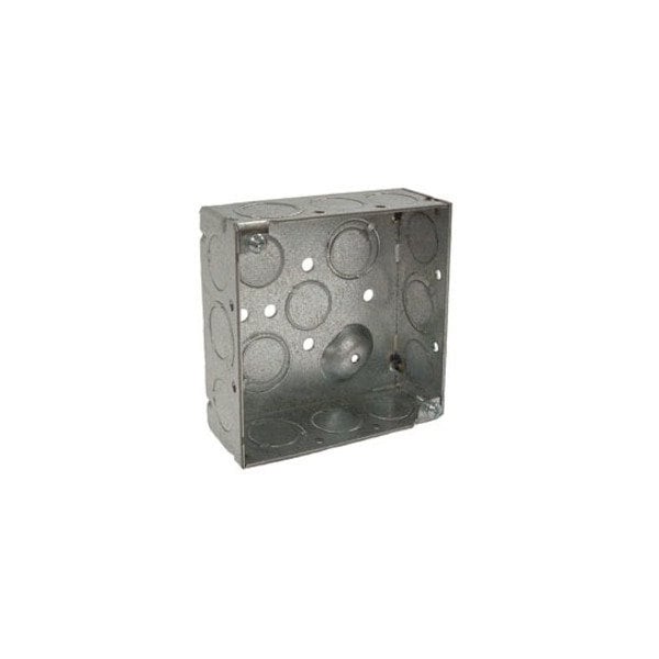 Raco Electrical Box, 21 cu in, Square Box Type, 2 Gangs, Steel, Square Shape 8189 - main