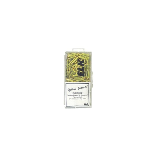 Elk Products Yellow Jackets, B-Connectors 22-26 Gauge for Wire Splices (No Gel), 250 Connectors 9002 - main