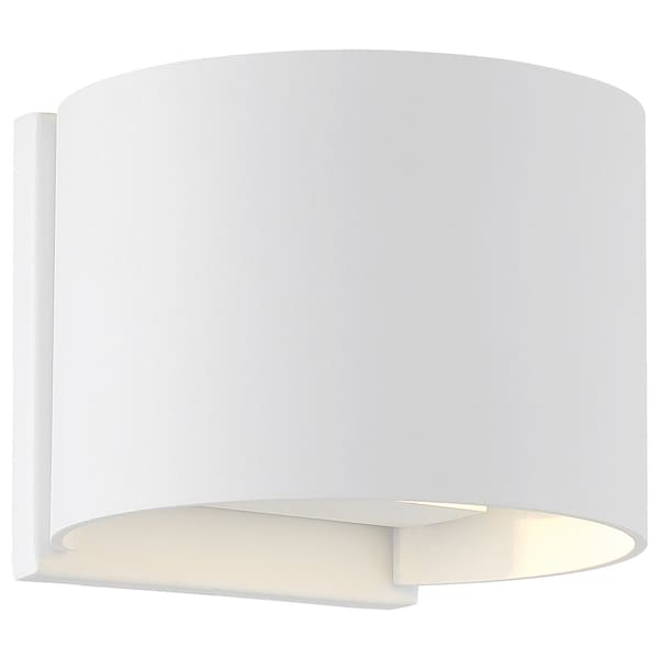 Nuvo Lightgate 5 Watt LED Sconce Matte White Finish Round 3000K 62/1465R1 - main