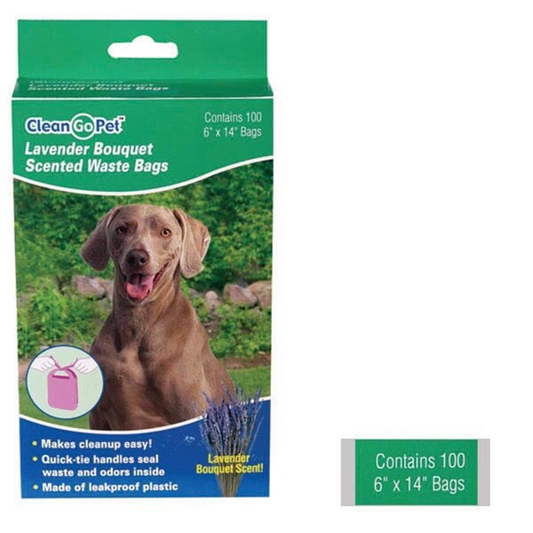 Petedge Clean Go Pet Lavender Scent Waste Bags 100 Count PE392085 - main